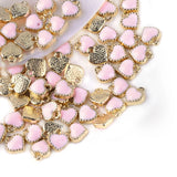 50pcs Alloy Enamel Heart Charms for Jewelry Making DIY Decor Accessories