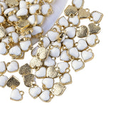 50pcs Alloy Enamel Heart Charms for Jewelry Making DIY Decor Accessories