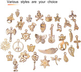 50pcs Mixed Butterfly Insect Leaf Cross Pendant Charms DIY Jewelry Making Charms