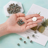 50pcs Rhinestone Alloy European Beads Large Hole Rondelle Mix for Jewelry Making
