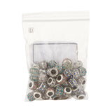 50pcs Rhinestone Alloy European Beads Large Hole Rondelle Mix for Jewelry Making