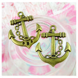 50pcs Anchor Charms Antique Bronze Plated Pendant Diy Jewelry Findings