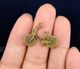 50pc Antique Bronze 2 Sided Bicycle Charms Pendant Bike Charms 26x19mm