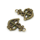 50pcs Antique Bronze 2 Sided Summer Charms Pendant, Sailing Charm 24x19mm
