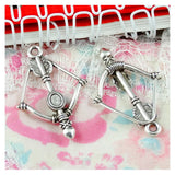 50pcs Bow and Arrow Model Pendant Alloy Charms for DIY Jewelry