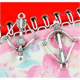 50pcs Bow and Arrow Model Pendant Alloy Charms for DIY Jewelry