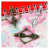 50pcs Bow and Arrow Model Pendant Alloy Charms for DIY Jewelry