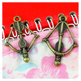 50pcs Bow and Arrow Model Pendant Alloy Charms for DIY Jewelry