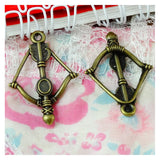 50pcs Bow and Arrow Model Pendant Alloy Charms for DIY Jewelry