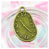 50pcs Antique Bronze Plated Clock Charm Vintage Jewelry Findings