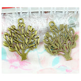 50pcs Antique Bronze Plated Tree Charms Pendants DIY for Bracelet Necklace