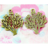 50pcs Antique Bronze Plated Tree Charms Pendants DIY for Bracelet Necklace