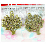 50pcs Antique Bronze Plated Tree Charms Pendants DIY for Bracelet Necklace