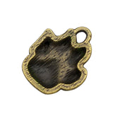 50pcs Antique Bronze Paw Print Charms Pendant 20x16mm