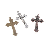 50 Antique Crucifix Charms Pendants 48x28mm Jewelry Findings