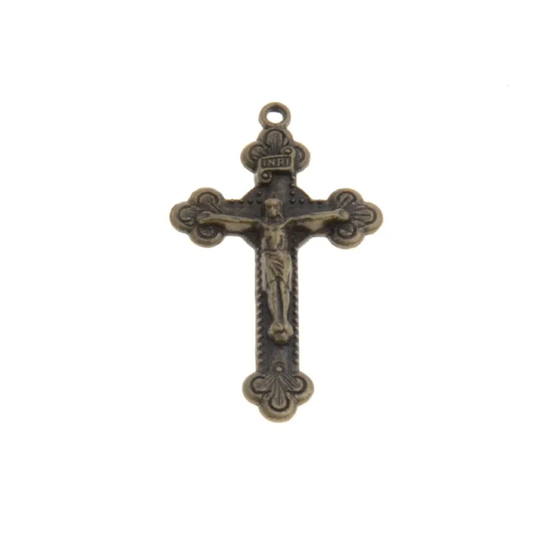 50 Antique Crucifix Charms Pendants 48x28mm Jewelry Findings
