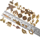 50pcs Antique Golden Mixed Charms Alloy Pendants for DIY Jewelry Making