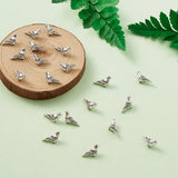 50pcs Antique Silver Bird Tibetan Alloy Beads Metal Spacer Beads