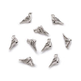 50pcs Antique Silver Bird Tibetan Alloy Beads Metal Spacer Beads
