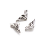 50pcs Antique Silver Bird Tibetan Alloy Beads Metal Spacer Beads