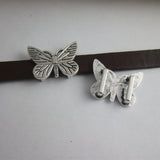 50pcs Butterfly Slider Spacer for Leather Cord Jewelry Findings