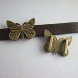 50pcs Butterfly Slider Spacer for Leather Cord Jewelry Findings