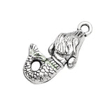 50pcs Tibetan Silver Mermaid Charms Pendant
