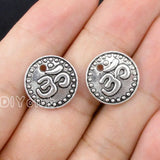 50pcs Tibetan Silver 2 Sided OM Charms Pendants 15mm