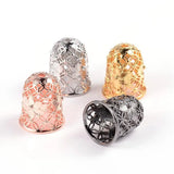 50pcs Hollow Bell Flower Bead Caps Metal Findings for Jewelry Making DIY