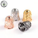 50pcs Hollow Bell Flower Bead Caps Metal Findings for Jewelry Making DIY