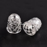 50pcs Hollow Bell Flower Bead Caps Metal Findings for Jewelry Making DIY
