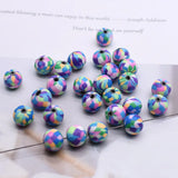 50pcs Polymer Clay Beads Colorful Rainbow Round Beads for Jewelry DIY Bracelet