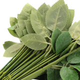 50pcs Artificial Flower Stems DIY Bouquet Wedding Leaf Vein Decor