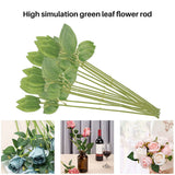50pcs Artificial Flower Stems DIY Bouquet Wedding Leaf Vein Decor