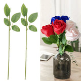 50pcs Artificial Flower Stems DIY Bouquet Wedding Leaf Vein Decor