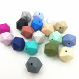 50pcs BPA Silicone Icosahedron Beads - Choose Your Style - Jewelry Bulk