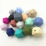 50pcs BPA Silicone Icosahedron Beads - Choose Your Style - Jewelry Bulk