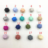 50pcs BPA Silicone Icosahedron Beads - Choose Your Style - Jewelry Bulk