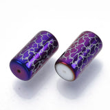 50pcs Vine Pattern Electroplate Glass Beads for Jewelry Making DIY