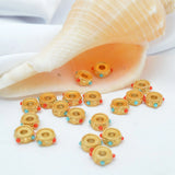 50pcs Nepal Ancient Sand Dragonfly Eye Enamel Spacer Stone Wheel Spacer