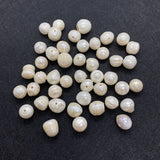 50pcs Big Hole Natural Freshwater Pearl Loose Beads Potato Shape Baroque Beads