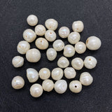 50pcs Big Hole Natural Freshwater Pearl Loose Beads Potato Shape Baroque Beads