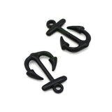50pcs Black Plated 2 Sided Summer Charms Pendant 23x16mm