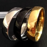 50pcs Silver Plate 6mm Band Rings Stainless Steel Wedding Jewelry