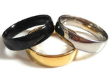 50pcs Silver Plate 6mm Band Rings Stainless Steel Wedding Jewelry