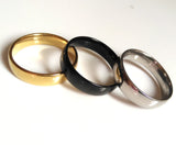 50pcs Silver Plate 6mm Band Rings Stainless Steel Wedding Jewelry