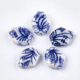 50pcs Porcelain Beads Heart Round Oval Ceramic Beads Jewelry Making