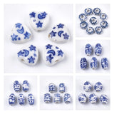 50pcs Porcelain Beads Heart Round Oval Ceramic Beads Jewelry Making