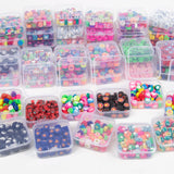 50pcs Mixed Polymer Clay Beads Charms Cartoon Flower Heart Smiley Bead Jewelry