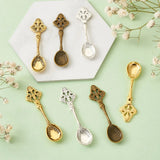 50pcs Tibetan Style Big Pendants Spoon Mixed 58x15.5x2mm 5 colors 10pcs/color